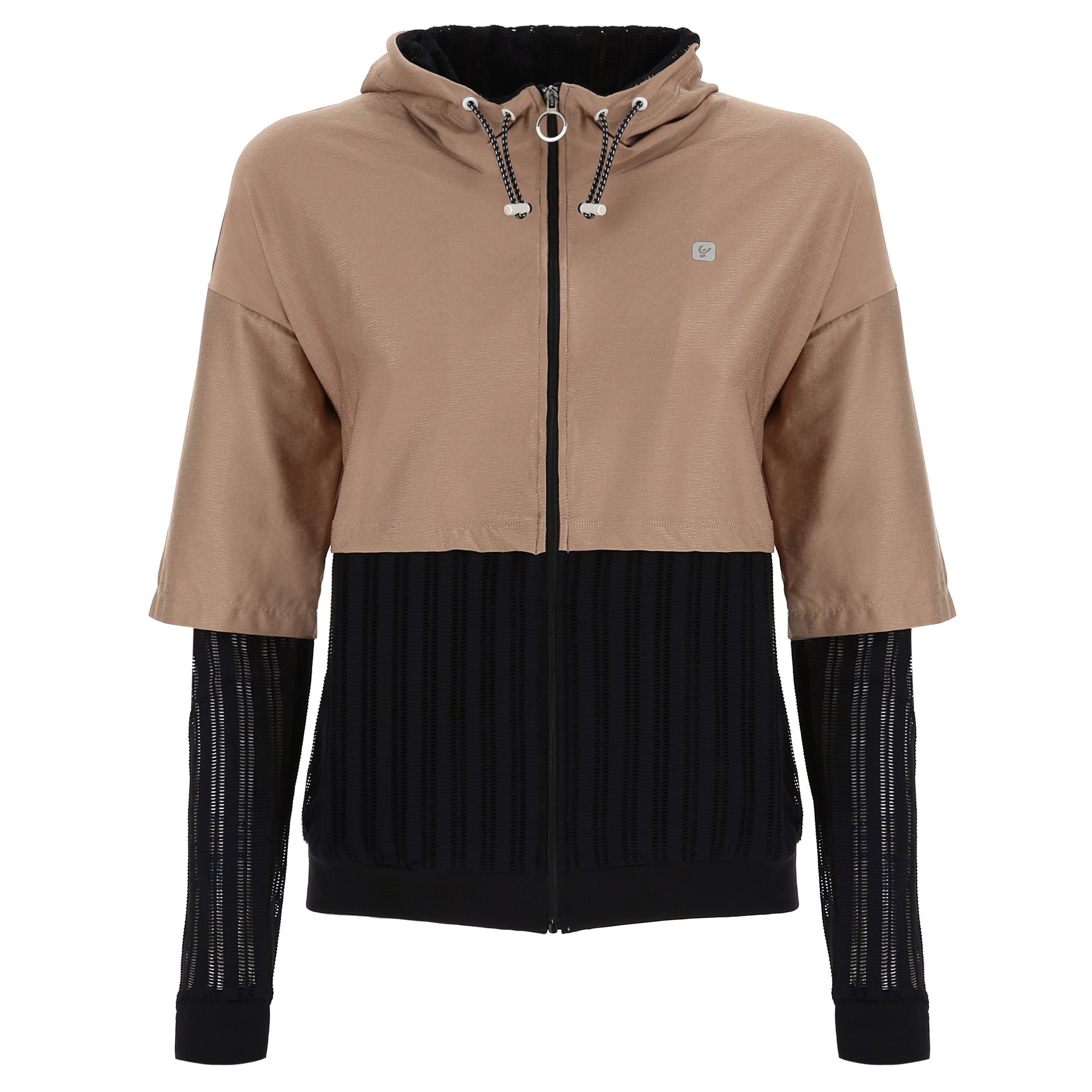 MII Hooded Sweatshirt - Beige + Black
