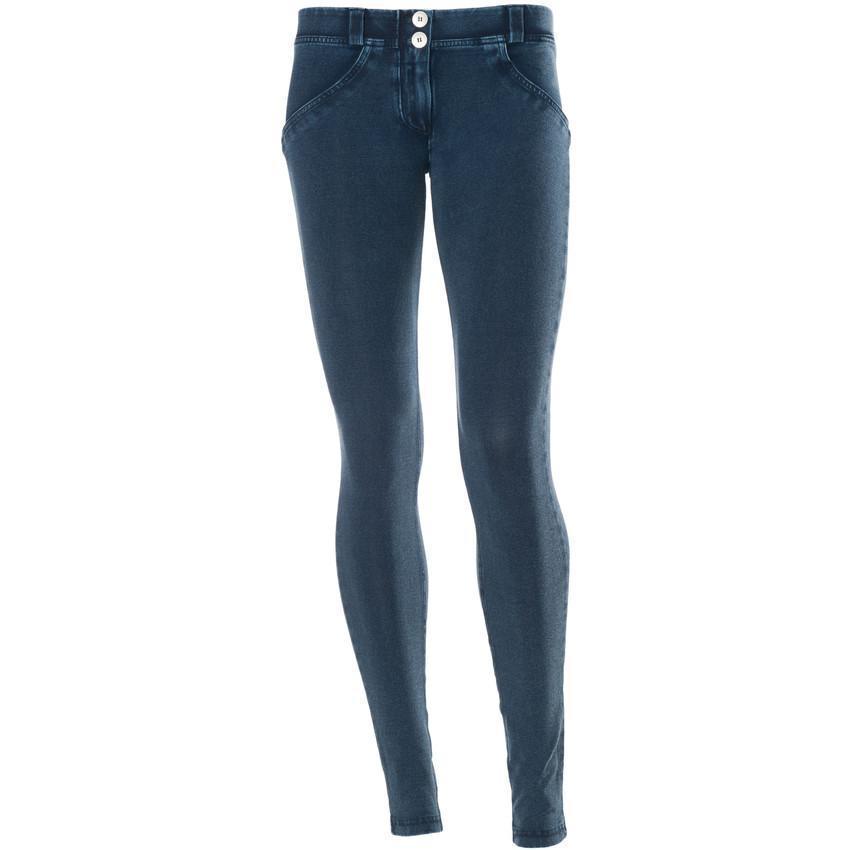 Low Waist 7/8 Length WR.UP Denim - Dark Blue + Blue Stitching 2